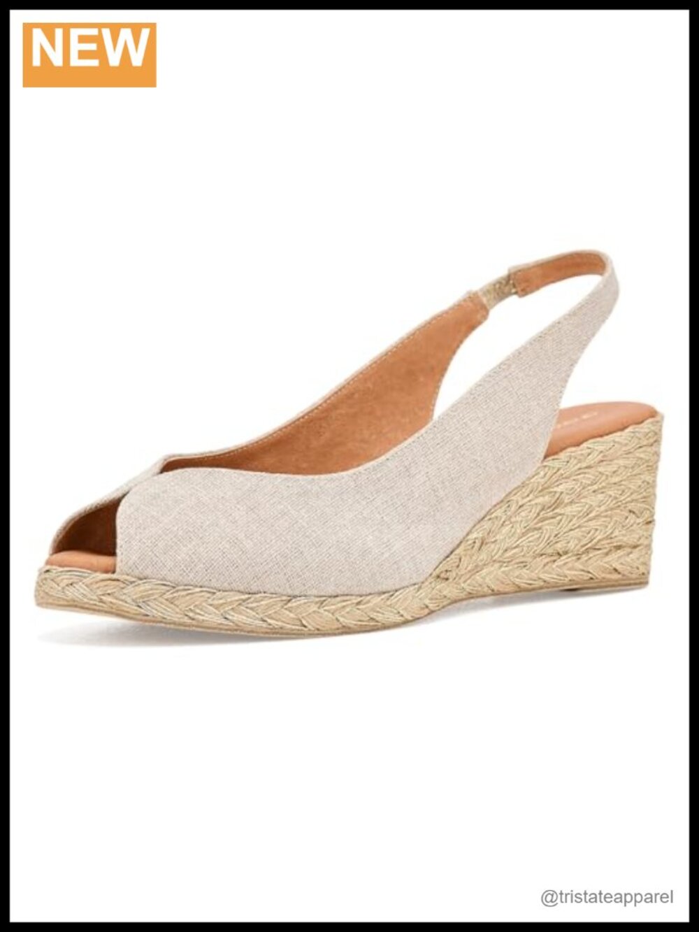 Espadrille Wedge Sandals Peep Toe Slingback Leather Cushioned